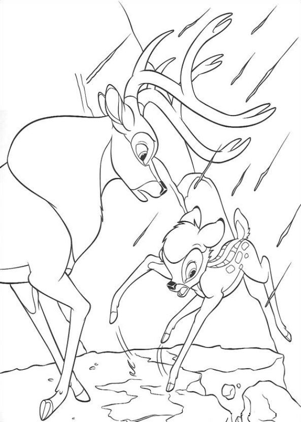 Print  Bambi en de Grote Prins kleurplaat